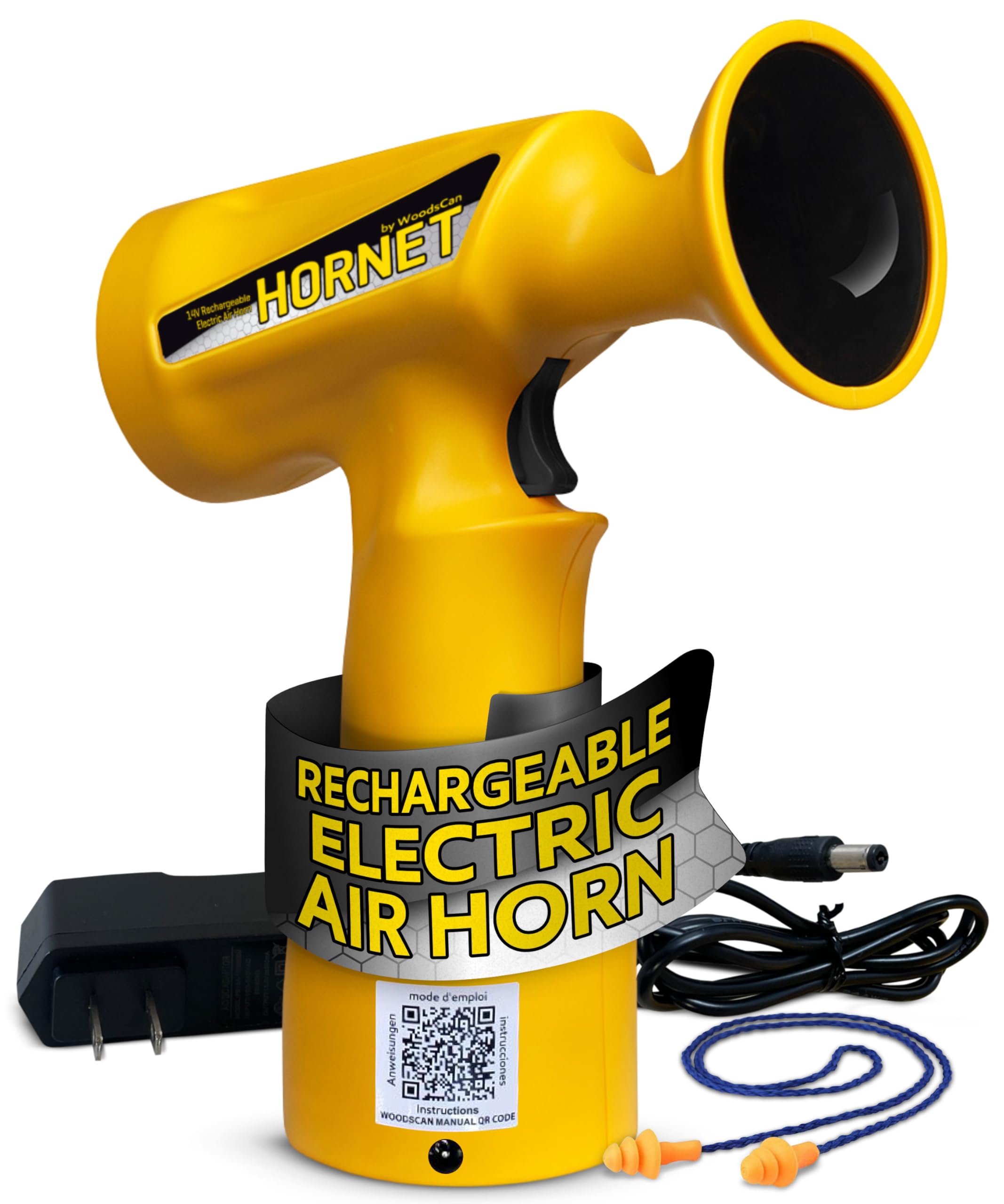 WoodsCan Hornet Sport – Rechargeable Electric Air Horn, 121dB